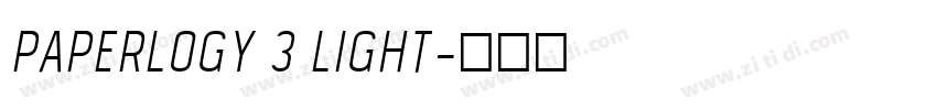 Paperlogy 3 Light字体转换